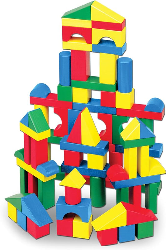 Melissa & Doug Wooden Building Set - 100 Blocks in 4 Colors and 9 Shapes Regular priceRs.1,699.00 Sale priceRs.1,199.00