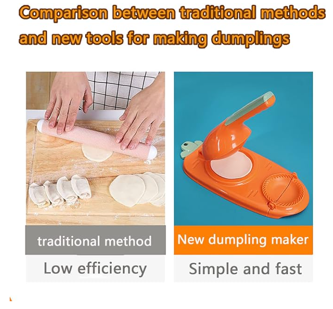 2024 New 2 in 1 Dumpling Maker Machine, Household Automatic Dumpling Maker,